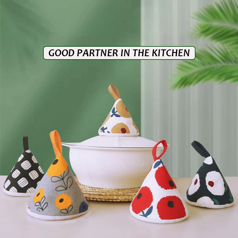 Nordic Kitchen Cotton Pot Holders Cute Cooking Bbq Pots Cap Handle Gloves Heat Resistant Oven Mitts Baking Kitchen Accessories