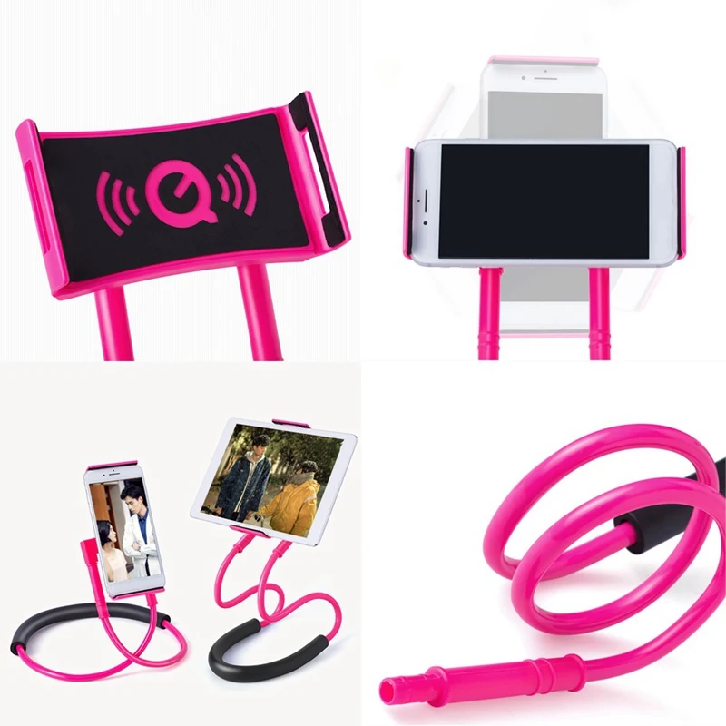  Multi-Funktion Flexible Handy Halter Hals Faul Halterung Bett 360 Grad Handys Halter Stehen für iPh
