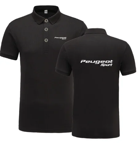 3 New Summer Short-sleeve Polo Homme High Quality Cotton Fashion for Peugeot logo Print Polo Shirt Casual Business Camisa Polo f r - Цвет: 3