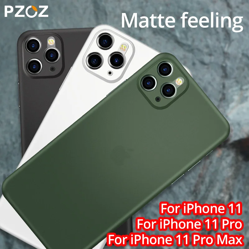 Матовый чехол PZOZ для iPhone 11 Pro Max жесткий с зеркальной защитой матовый