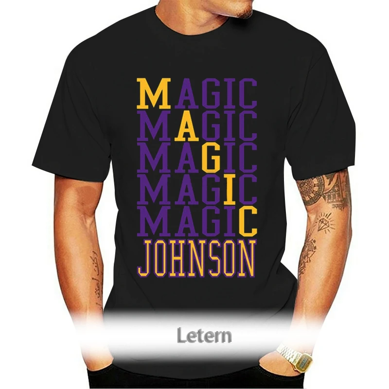 Футболка Magic Johnson с коротким рукавом для мужчин и женщин модная Повседневная