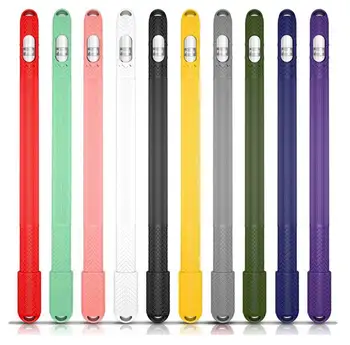 

100pcs/lot Soft Silicone Case For Apple Pencil 1st Case for iPad Pro 9.7/10.5/12.9 Tablet Touch Pen Protective Sleeve Holder