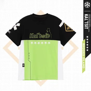 

Game Arknights Kal'tsit Cosplay Personality Fashion Patchwork Short Sleeve T-shirt Tee Tops Summer Casual Student Men Women