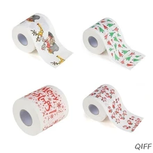 Рулон туалетной бумаги с рождественским рисунком для ванной комнаты