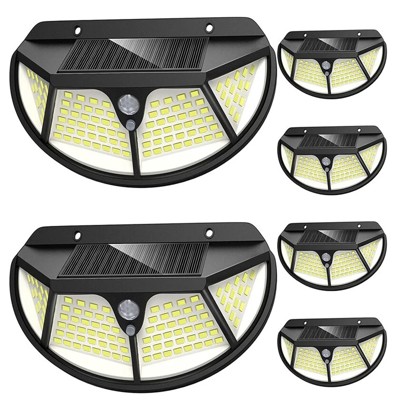 

Solar Lights Outdoor Motion Sensor [102 LED/6 Pack/3 Working Modes]IP65 Waterproof 270°Wide Angle Lighting Wall Lights for Fence