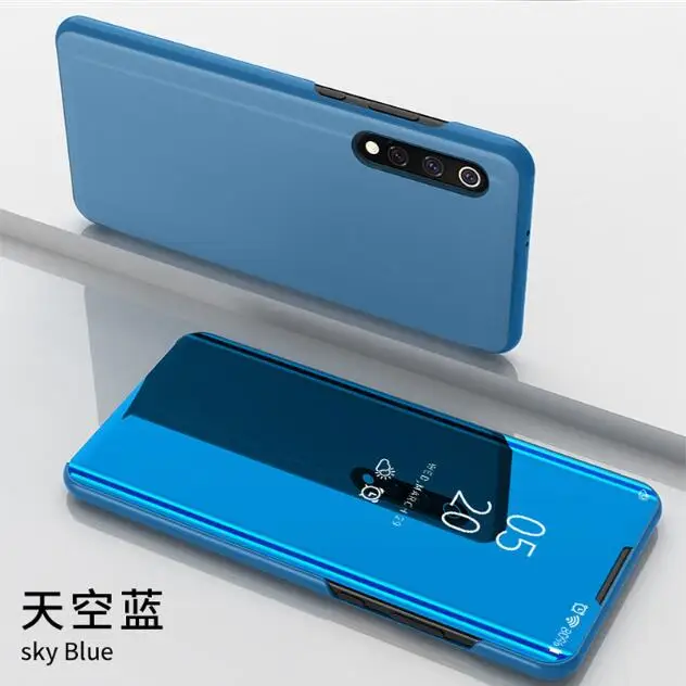 Sky Blue Smart mi rror чехол для телефона для Red mi Note 8 Pro 7 K20 5 6 iPad Pro 4X 8A 6 6A 7A 5 Plus mi 9 SE 9T 8 Lite A1 A2 5X 6X mi x 2 F1 чехол - Цвет: Sky Blue