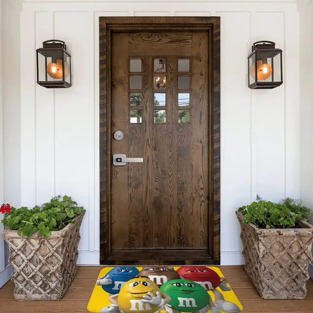 M&M Crew (Nagyméretű) S Ajtó-Szőnyeg Szőnyeg Lábfürdő Fürdőszőnyeg Nem Csúszás Wc-Vel Erkély Szalon Abszorbens Por Eltávolítása - Image 5