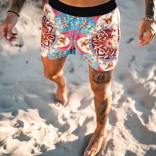 New Men's Beach Shorts Fashion Printed Hawaiian Loose Quick-Drying Swimming Trunks   Multiple Color Options Summer Men Shorts