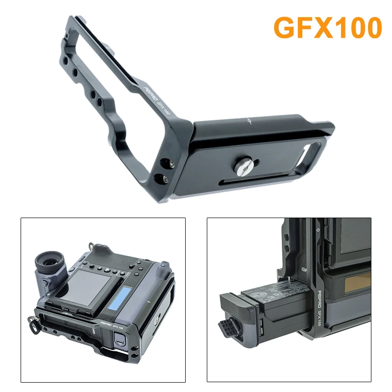 

PEIPRO Quick Release Tripod Monopods for Fujifilm Fuji GFX100 Camera L Plate Bracket Holder Grip