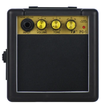 

Mini Guitar Amplifier Portable Guitar Amp With Back Clip Speaker Guitar Accessories 5W Electric Guitar Practice With Folk Practi