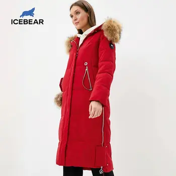 

ICEbear 2020 winter women's coat woman jacket with fur collar windproof and warm parka fashion women's clothing GWD20263D