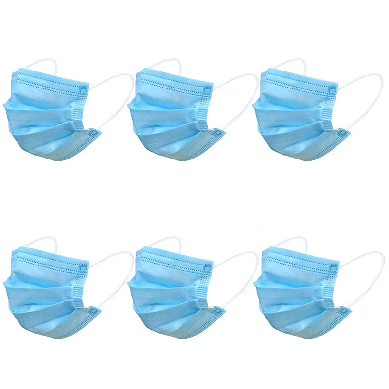 

100Pcs Disposable Anti Dust Mask 3-layer Filters Daily Protective Mask Meltblown Cloth Mask