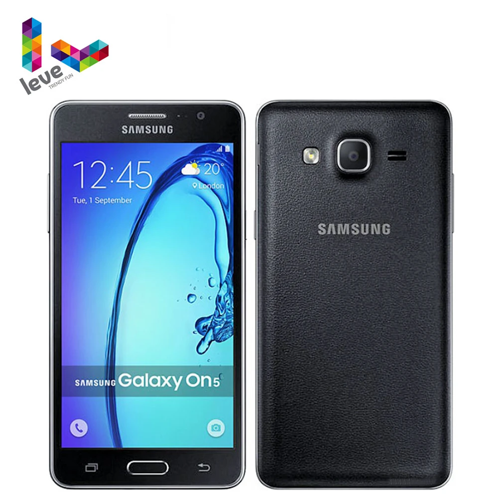 Original desbloqueado Samsung Galaxy On5 SM-G5500 Dual SIM teléfono móvil 5,0 1,5 GB RAM 8GB ROM 8MP Quad Core 4G LTE Smartphone