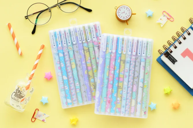 10 шт./компл. Kawaii Sumikko Gurashi Цветной чернила для гелевой ручки подарочные канцелярские товары для школьных и канцелярских товаров