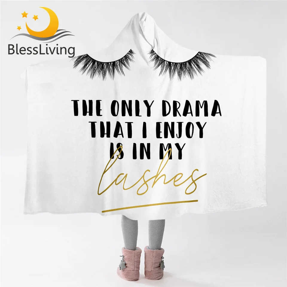 Одеяло с капюшоном blesslife из микрофибры надписью | Дом и сад