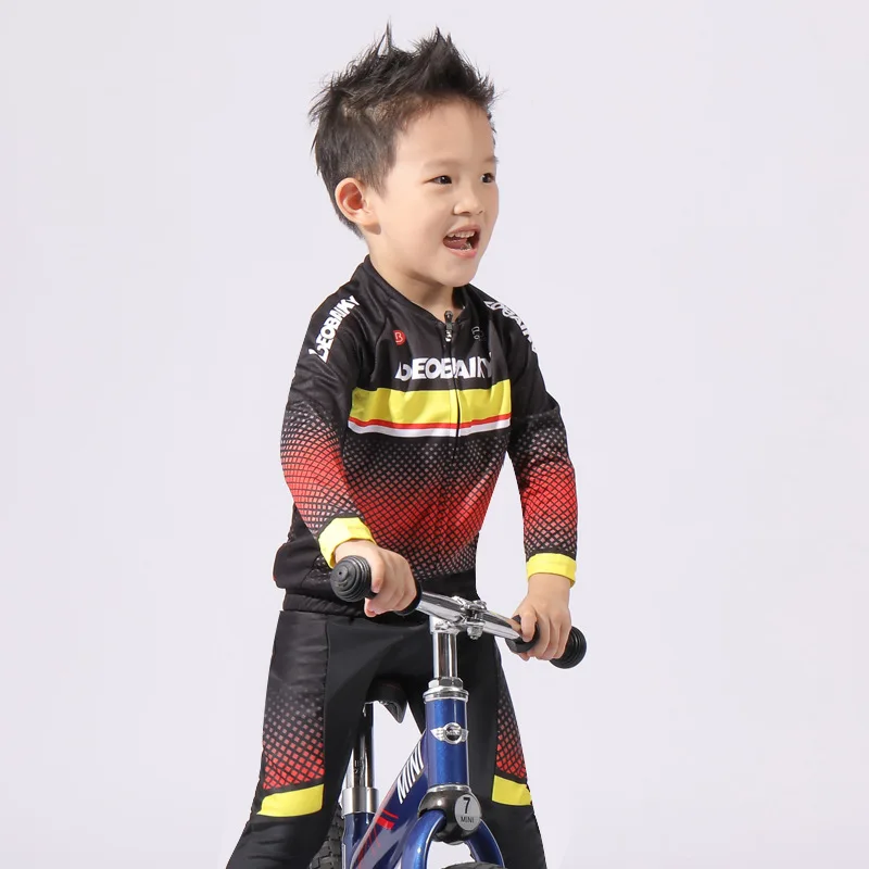 Child Team Bike Jersey Sets Kids Cycling Set Riding Clothing Mtb Wear Children Bicycle Clothes Boy Sport Suit Girls Long Kits