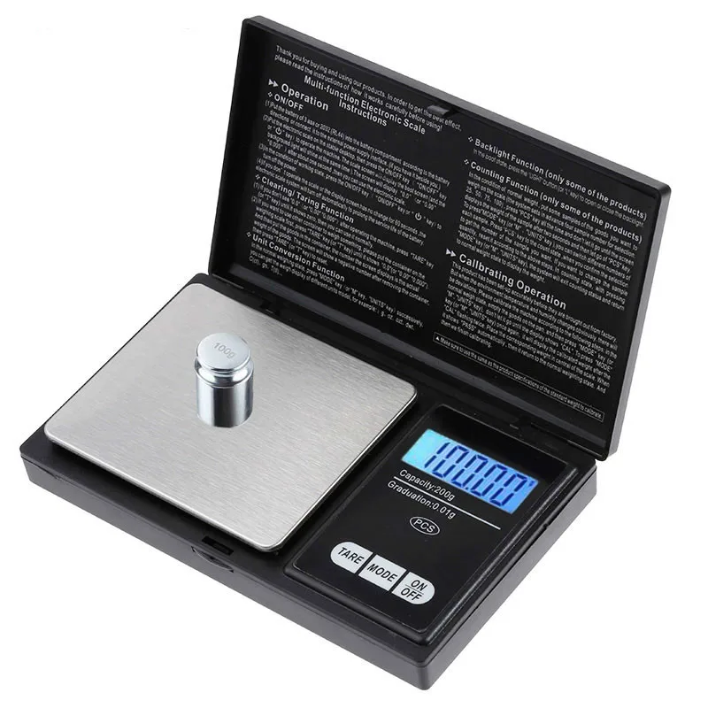 

0.01g Digital Kitchen Scale Jewelry Gold Balance Weight Gram LCD Pocket Weighting Electronic Scales Kitchen Scales Digital