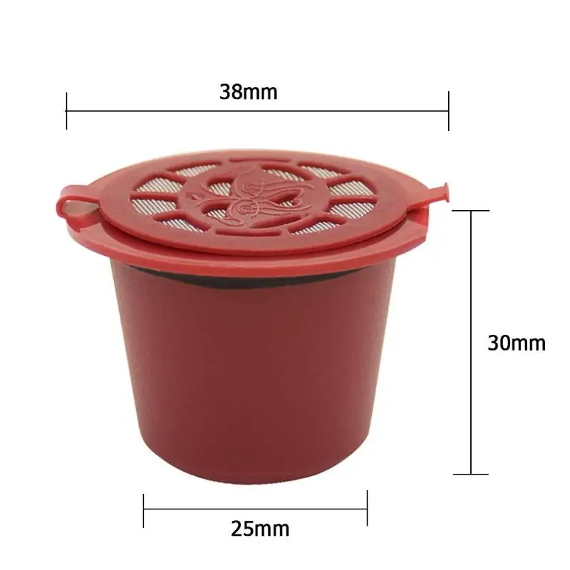 4 шт многоразового кофе капсульный Фильтр совместим с Nesspresso vienza концепция высота около 35 мм и вес около 5 г - Цвет: Красный