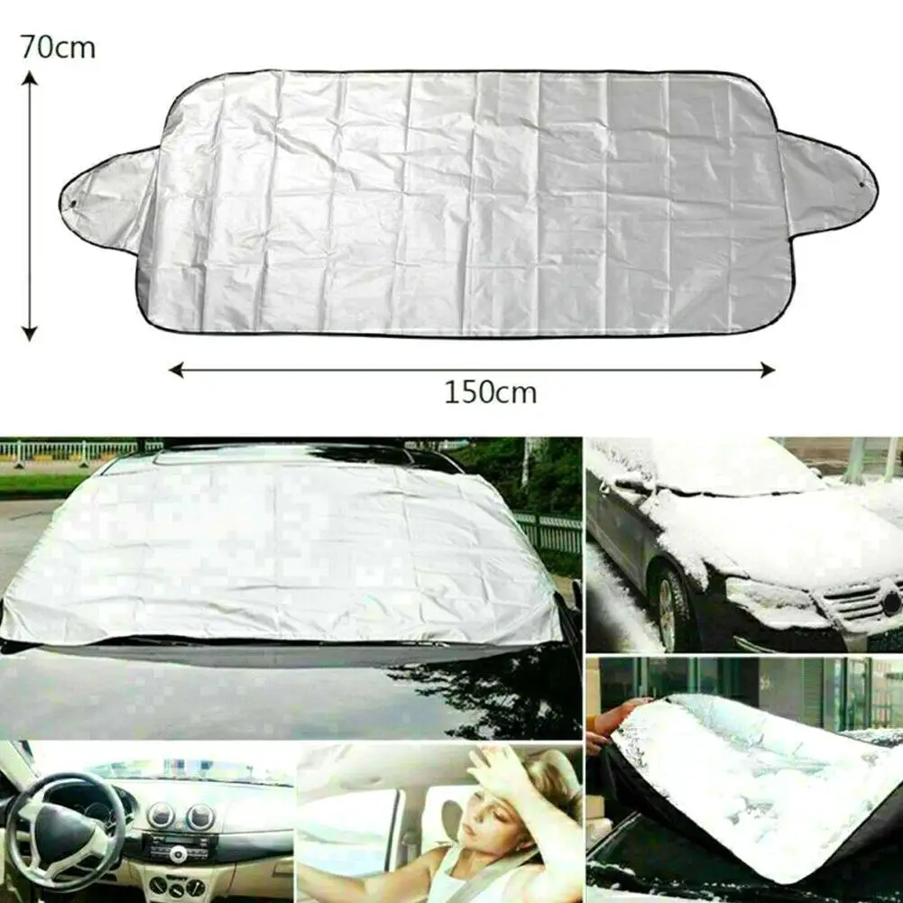 Car Ice Protector Visor Sun Shade Front Rear Windshield Cover Block Cover Front Rear Block Window Windshield Accessories