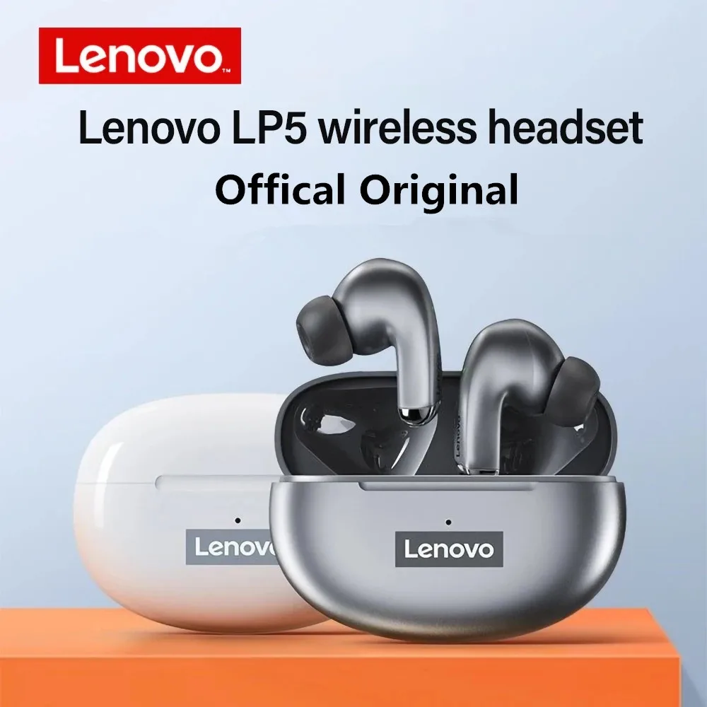 TWS-стереонаушники Lenovo LP5 с поддержкой Bluetooth сенсорным управлением и микрофоном |