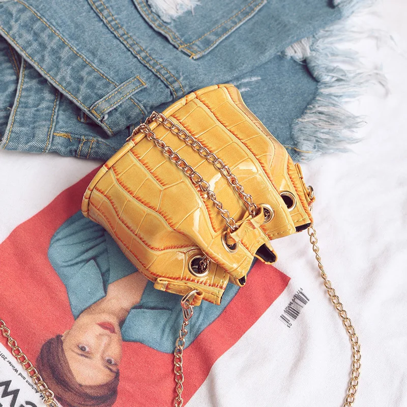 

2017 Summer New Style Women's Cool Mini Bucket Shoulder Bag Children Versatile Hand Shoulder