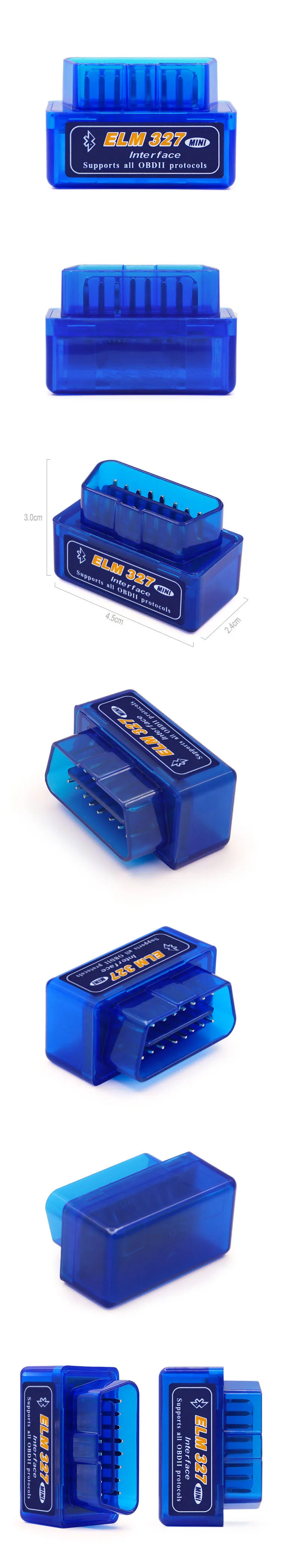 Супер Мини ELM327 Bluetooth V2.1/V1.5 OBD2 автомобильный диагностический инструмент ELM 327 Bluetooth 4,0 для Android