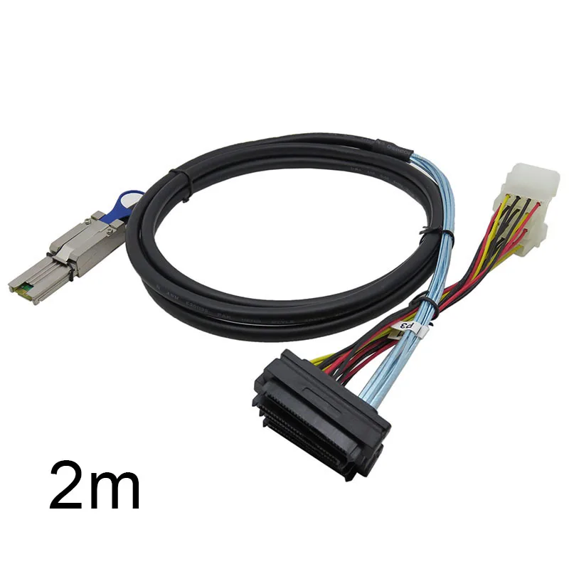 2m Сервер передачи данных линии MINI SAS 26P к minisas 29P SFF-8482 питания PUO88 - Цвет: 2m