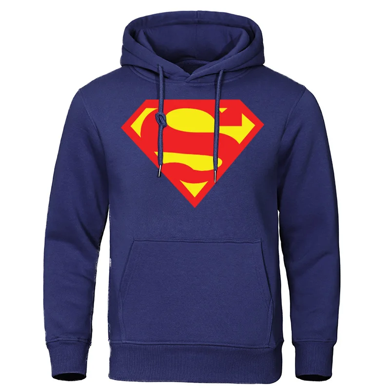 2019 Autumn Winter Men's Hoodies Superman Sweatshirts Quality Streetwear Male Pullovers Hot sale Cotton Tops Casual Man Clothing