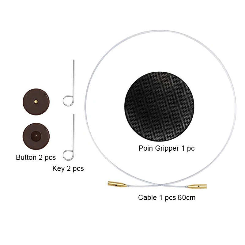 Cable 60cm LMDZ 1 шт. 40 см Высокое качество сандаловое дерево круговые спицы свитер Ткачество инструменты шерсть хлопок пряжа DIY вязаные аксессуары - Цвет: Cable 60cm