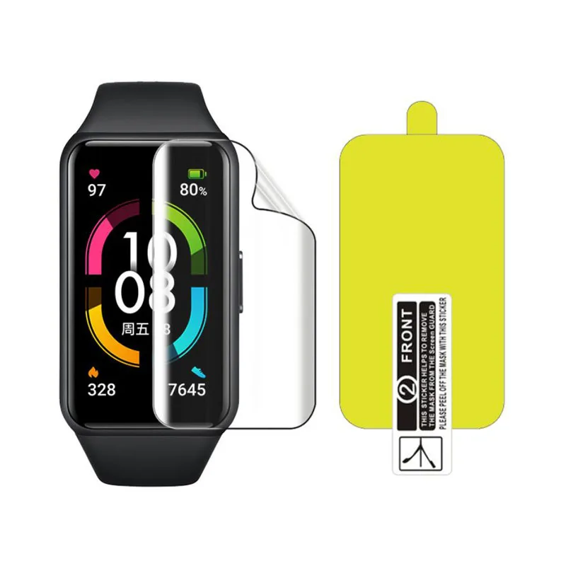 

5pcs Soft TPU Clear Protective Film For Huawei Honor Band 6 Smart Wristband Screen Protector Cover Band6 Smartband Protection
