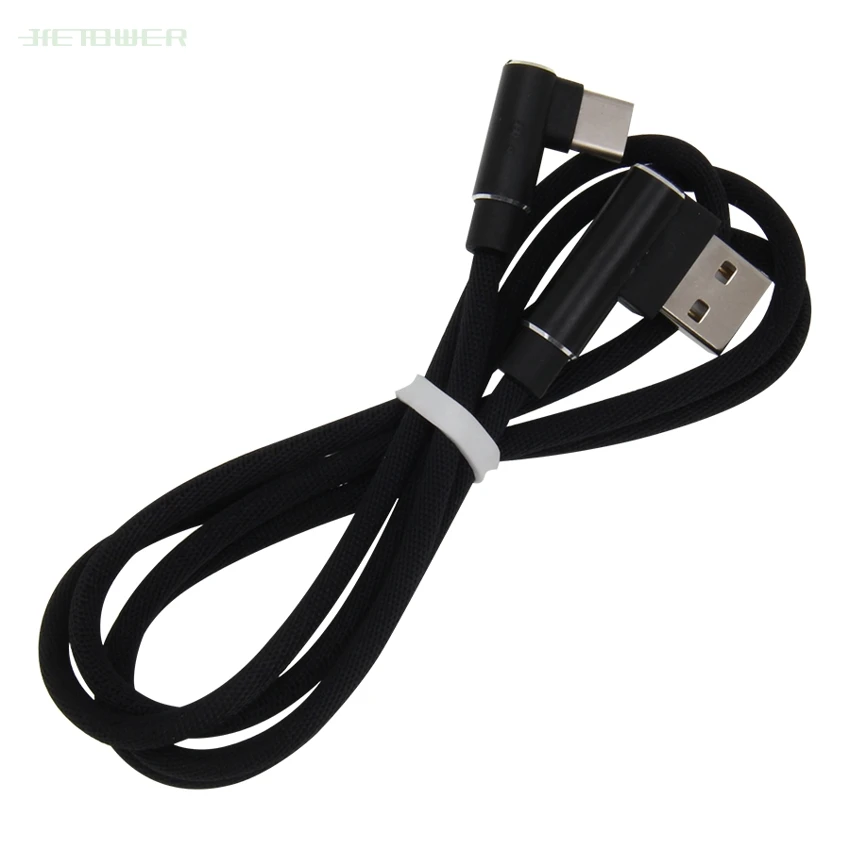 50 шт./лот 2 стороны 90 градусов локоть usb type C кабель для samsung Galaxy S9 S8 USB C зарядное устройство USB кабель для Xiaomi Mi9 Oneplus 6