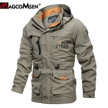 MAGCOMSEN куртки мужские осенние повседневные куртки с капюшоном водонепроницаемые армейские тактические куртки Военная охотничья одежда ветрозащитное пальто толстовки