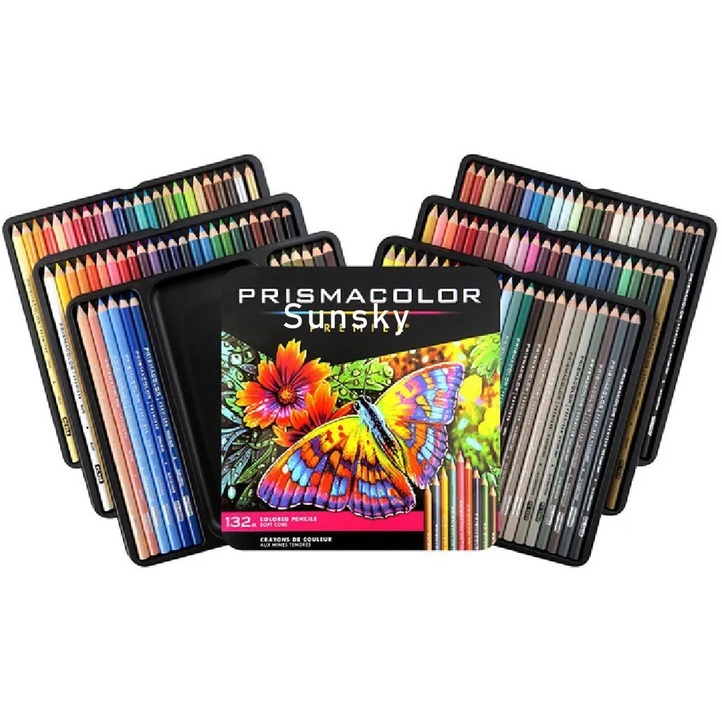 Pssopp Juego de lápices de colores, lápices de colores profesionales, juego  de arte para niños, estuche de lápices de colores de núcleo suave, juego