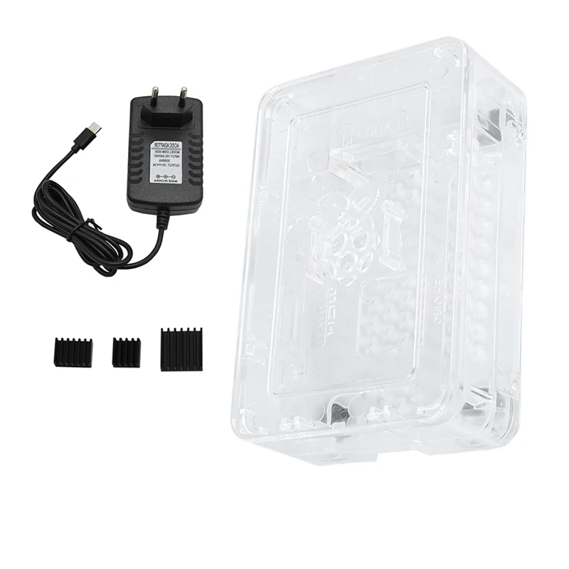 Горячая Распродажа для Raspberry Pi ABS чехол Корпус коробка с теплоотвод 5 V/3A Питание для Raspberry Pi 4B