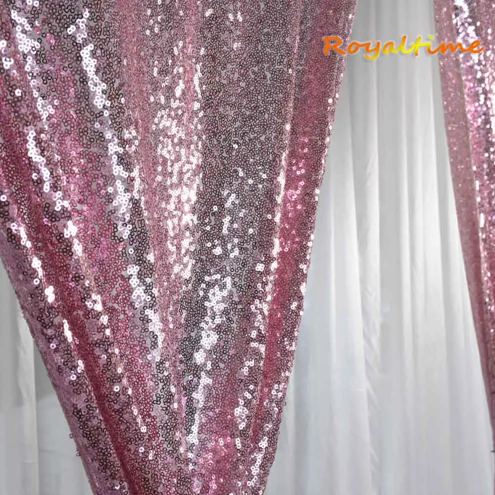 Royaltime 2 шт 2x8ft розовая фоновая ткань с золотистыми блестками занавеска Свадебная