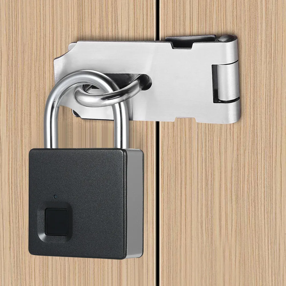 Блокировка отпечатков пальцев USB перезаряжаемая 10 наборов отпечатков пальцев Водонепроницаемая Противоугонная защита замок для двери чехол для багажа Замок для гаража