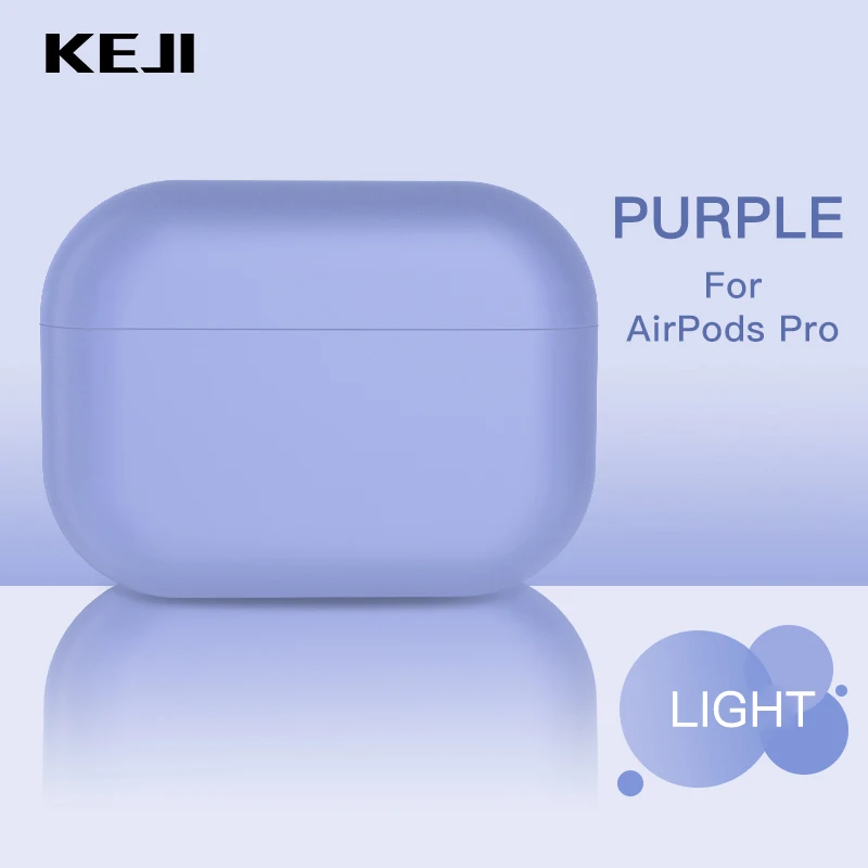 Защитный чехол для AirPods Pro силиконовый чехол беспроводные Bluetooth наушники для AirPods 3 силиконовый чехол защитный для AirPods - Цвет: Purple