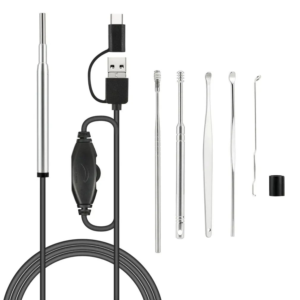 

3 in 1 Professional 3.7MM Multifunctional USB Ear Cleaning Endoscope Earpick With Mini Camera HD Earwax Removal Kit new arrival