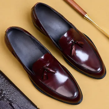 

2019 Luxury Brand Tassel Men's Loafers Shoes Casual Summer Oxford Shoes Male Wedding Office Slip-On Mans Footwear Formal Shoes