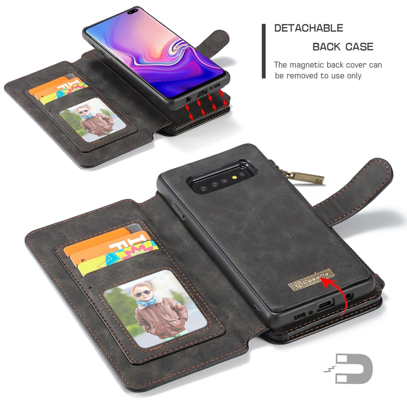 Чехол для Samsung S10 CaseMe кожаный бумажник флип чехол телефона с функцией подставки S9