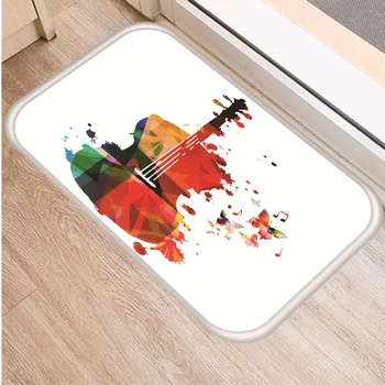 

Ins Music Doormat Flannel Soft Shower Room Carpets Bathmat Indoor Entrance Rug Carpet 40x60cm Floormat for Home Decorative