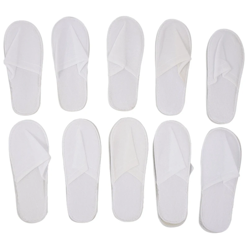 10 Pair Hotel Travel Spa Disposable Slippers Home Guest Slippers