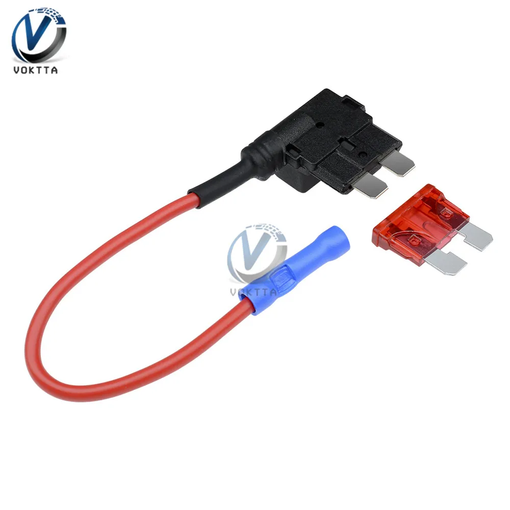 12V Car Fuse Holder Adapter with 10A Fuse
