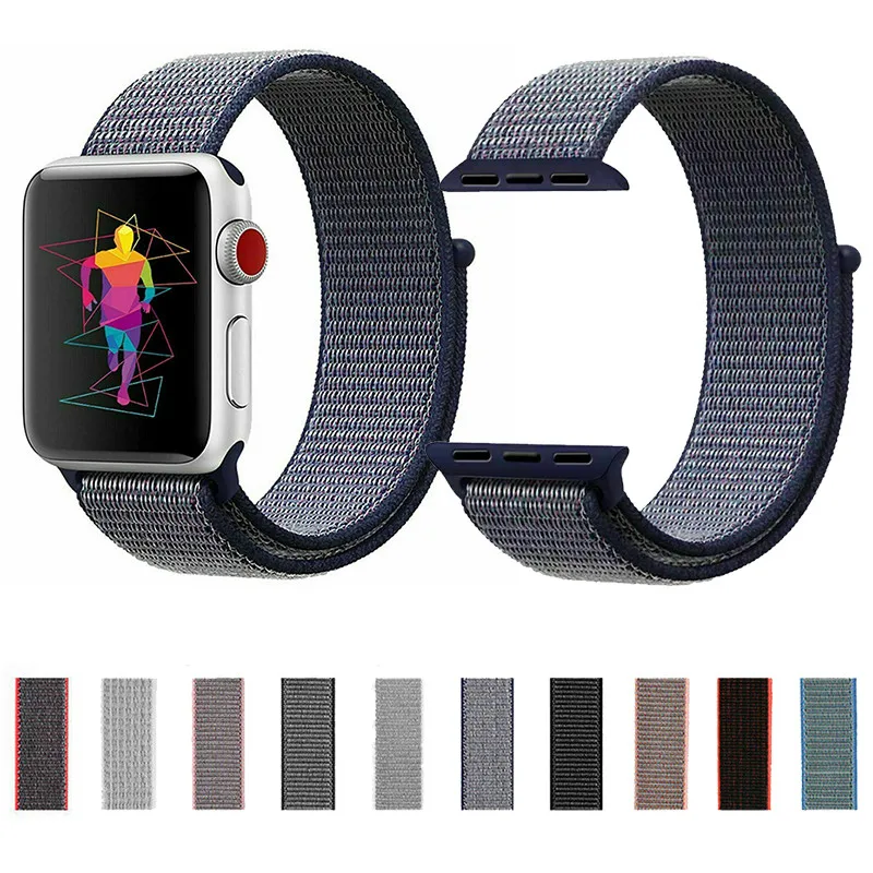 Mijobs нейлоновый ремешок для Apple Watch Series 5 4 3 2 1 умный Браслет тканая петля iwatch 38 40 42 44