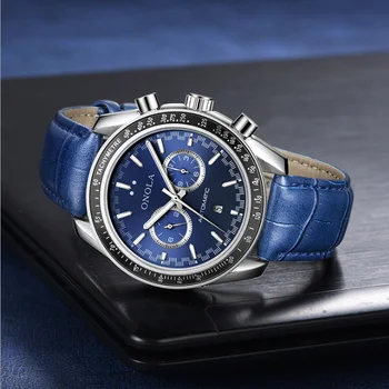 

ONOLA new fashionable steel belt mechanical watch waterproof leather multi-functional stainless steel hot selling men's watch