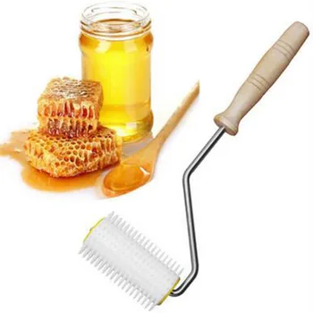 

Bee Honey Extracting Uncapping Needle Roller Plastic Beekeeping Comb Tools Kit Home Garden Collector Supplies