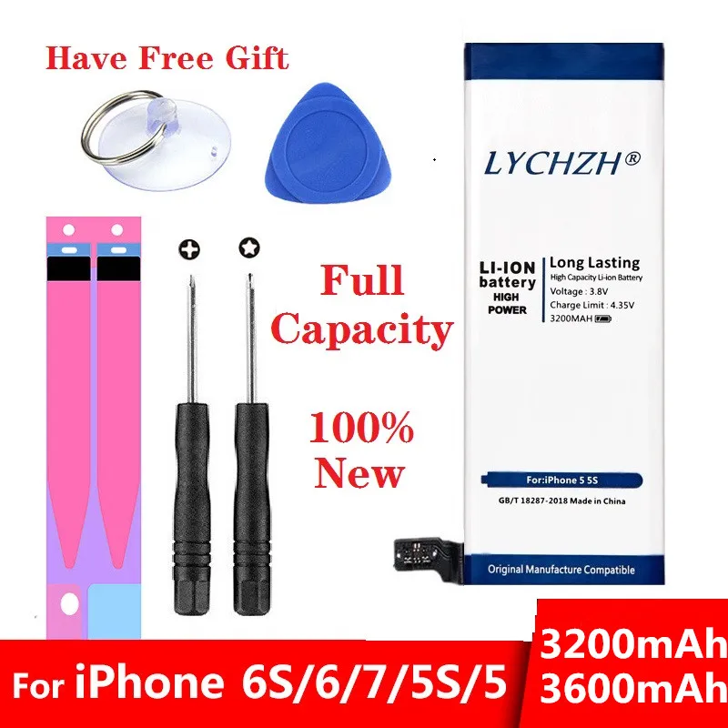 2019 Orignial Phone Battery For iPhone 6S 6 5 5S 7 Replacement Batterie 0 Cycle Battery For iPhone 6S Free Tool Sticker Case 2019 Orignial Phone Battery For iPhone 6S 6 5 5S 7 Replacement Batterie 0 Cycle Battery For iPhone 6S Free Tool Sticker Case