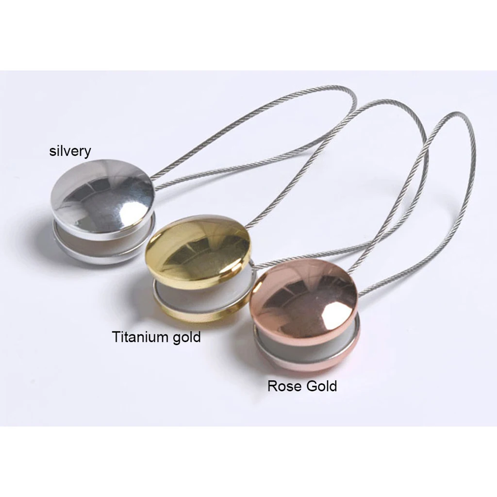 1 Piece Magnetic Curtain Buckle Tiebacks, Round-shape, for Home Wedding Drapery Sheers Decoration