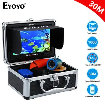 

Eyoyo EF07B 7" 1000TVL Fish Finder Underwater Camera deeper fishfinder pro Infrared Russian warehouse Fishfinder for Ice Fishing