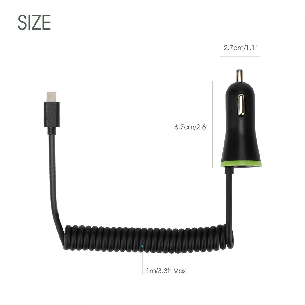Kongyide быстрое автомобильное зарядное устройство type C USB-C зарядное устройство адаптер для samsung S8 Plus Android Мобильные Телефоны Планшеты автомобильные аксессуары